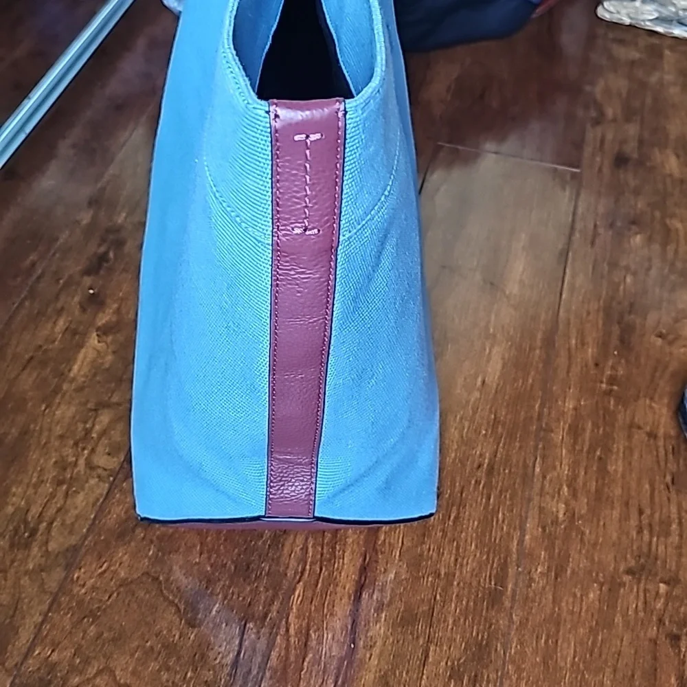 Coach Tote Bag 38 In Colorblock - Indigo Blue - Picture 6 of 13